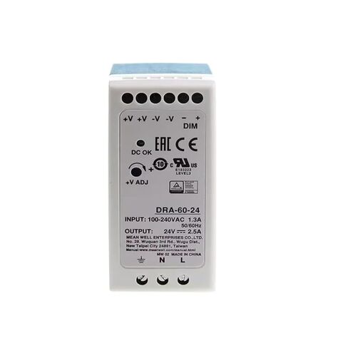 60W Single Output Switching Power Supply DRA-60-12 12V DRA-60-24 24V DRA-60(DRA-60-24) in Saudi Arabia