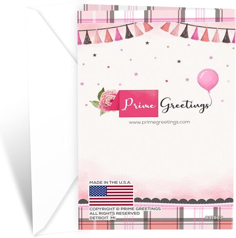بطاقة عيد ميلاد حفيدة Prime Greetings، مصنوعة في أمريكا، صديقة للبيئة، مخزون بطاقات سميك مع ظرف ممتاز 5 بوصة × 7.75 بوصة، معبأة في بريد واقٍ in Kuwait