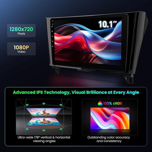 XTRONS Car Stereo for Nissan Rogue X-Trail Qashqai, Android 12 Octa Core Car Radio Player, 10.1 Inch IPS Touch Screen GPS Navigation for Car Bluetooth Head Unit, Built-in DSP Car Play Android Auto in Kuwait