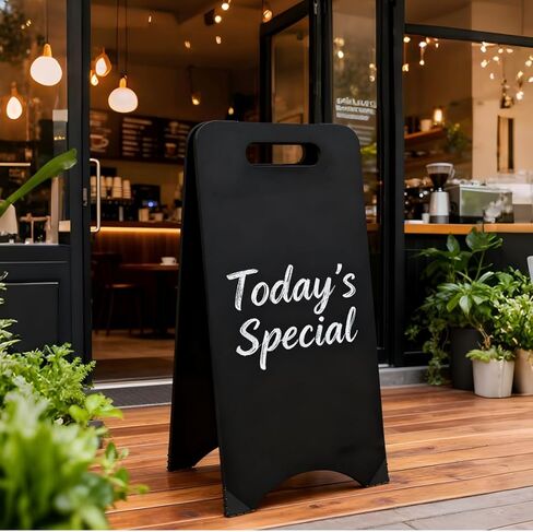 Newnewshow إطار السبورة 15x30 سبورة طباشير مزدوجة الجوانب لافتة قائمة ساندويتش للمتجر والمكتب والزفاف in Kuwait