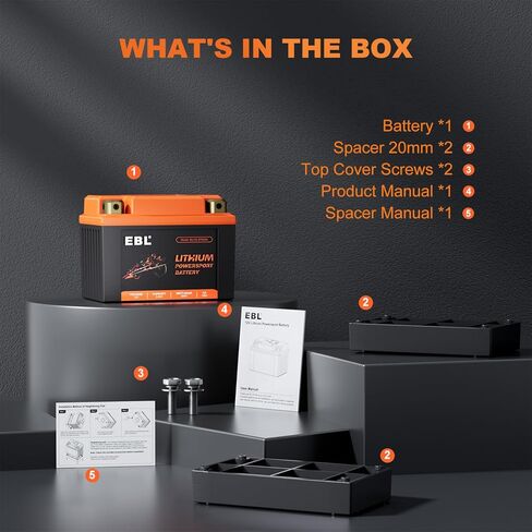 EBL Lithium YTX4L-BS, 75CCA Lithium LiFePO4 Motorcycle Battery, Please consult our customer service for specific applicable models. The information on the website is not accurate. in Saudi Arabia