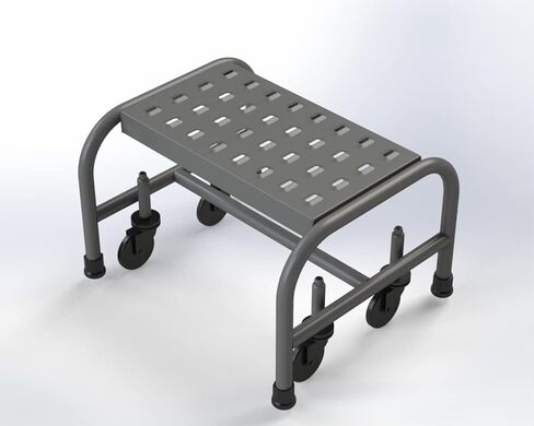 1 Step Rolling Step Stool Ladder, B1220SU, 12" H Top Step Height, OSHA Compliant, [Made in USA], (1 Step, 16" W Perforated Tread) in Kuwait