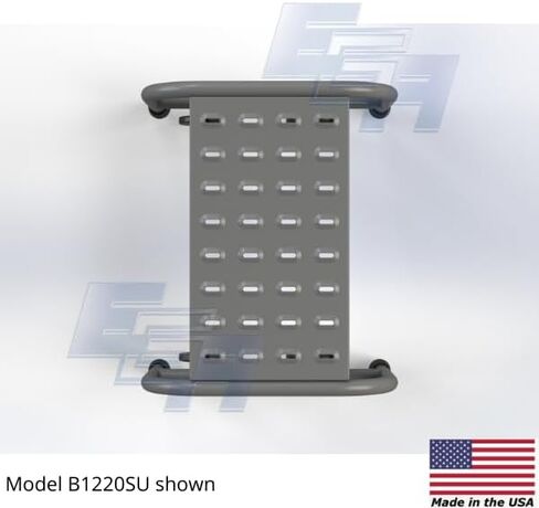 1 Step Rolling Step Stool Ladder, B1220SU, 12" H Top Step Height, OSHA Compliant, [Made in USA], (1 Step, 16" W Perforated Tread) in Kuwait
