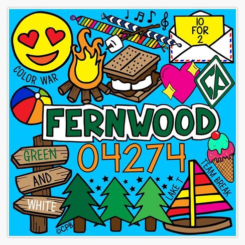 Fernwood Vinyl Decal Bumper Sticker 5" in Kuwait