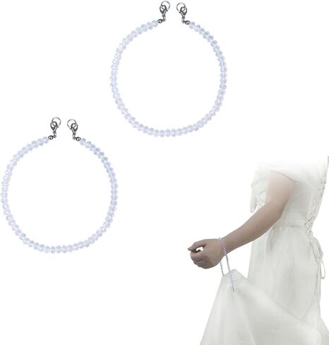 rainbowstar 2 Pack Bridal Gown Train Holder Bracelet Detachable Wedding Dress Loop & Elegant Bustle Alternative with Open Rings in Saudi Arabia