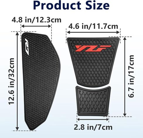 واقيات وسادة خزان الوقود لـ YAMAHA YZF-R7 R7 2021-2025، وسادات خزان الوقود لـ YZF R7 تحمي الدراجة النارية، وسادات مضادة للانزلاق مقابض خزان الوقود، وسادات خزان الوقود، ملصقات خزان الوقود in Kuwait