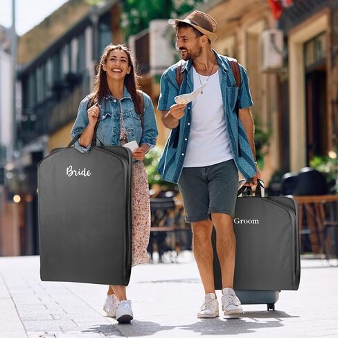 WallyBags® Bride & Groom 60" and 40" Deluxe Travel Garment Bags Set in Saudi Arabia