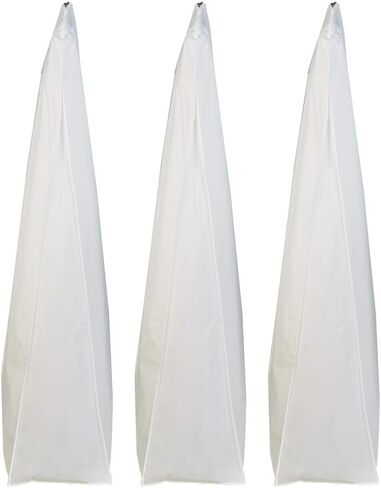 حزمة من 3 × حقيبة ملابس فستان زفاف بيضاء غير منسوجة كبيرة الحجم، حقائب فستان كاملة الطول مع وصلة مجمعة 15 بوصة in Kuwait