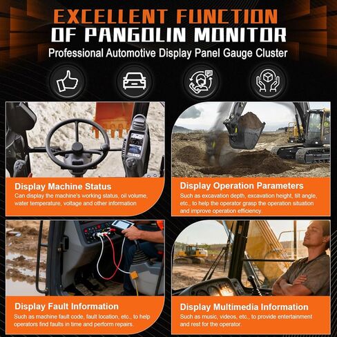 PANGOLIN 7835-12-1005 7835-12-1004 PC200-7 PC210-7 PC220-7 PC300-7 Monitor for Komatsu Monitor Display Panel Gauge Cluster Excavator Parts in Saudi Arabia