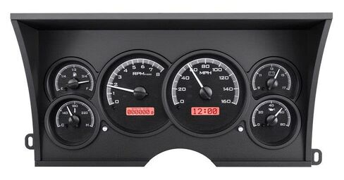 Dakota Digital 88 - 94 Chevy / GMC Pickup Truck Analog Dash Gauges Black Alloy Red VHX-88C-PU-K-R in Saudi Arabia