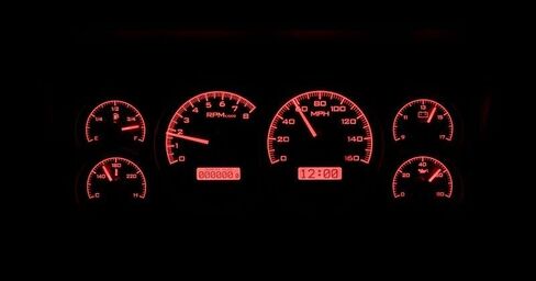 Dakota Digital 88 - 94 Chevy / GMC Pickup Truck Analog Dash Gauges Black Alloy Red VHX-88C-PU-K-R in Saudi Arabia