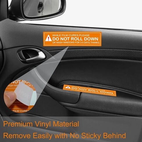 120PCS Do Not Roll Down Windows Stickers for Cars, 4"x1" Window Film Warning Sticker Vinyl Labels for Window Tint Business, Automotive Tint Shops in Kuwait