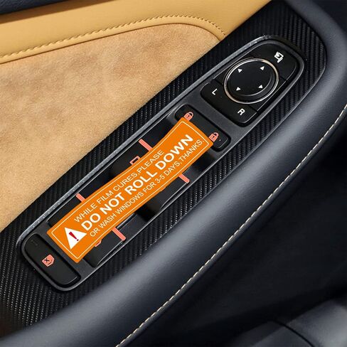 120PCS Do Not Roll Down Windows Stickers for Cars, 4"x1" Window Film Warning Sticker Vinyl Labels for Window Tint Business, Automotive Tint Shops in Kuwait