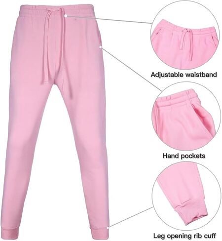 Zusmen Tracksuit Mens, Casual Long Sleeve Full-Zip Running Sweatsuit Sets, Track Jackets and Pants 2 Piece Outfit, Warm Jogging Sweat Suits for Men Pink XL in Kuwait