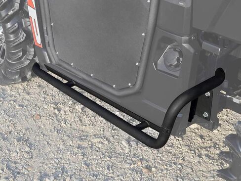 SuperATV Rock Sliders Nerf Bars Tree Kickers لعام 2015-2016 Polaris Ranger XP 570 (PRO-FIT Cab) / XP 900 | أسود | مصنوعة من أنابيب شديدة التحمل مقاس 1.75 بوصة | لمسة نهائية من مسحوق الطلاء | تركيب بمسامير in Kuwait