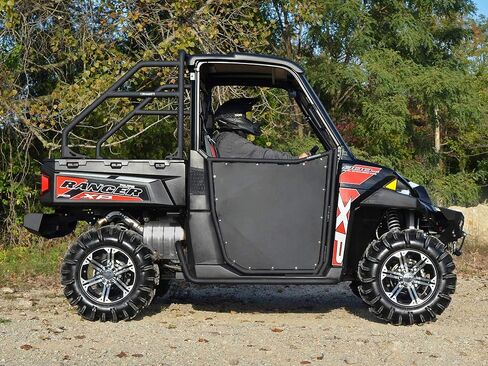 SuperATV Rock Sliders Nerf Bars Tree Kickers لعام 2015-2016 Polaris Ranger XP 570 (PRO-FIT Cab) / XP 900 | أسود | مصنوعة من أنابيب شديدة التحمل مقاس 1.75 بوصة | لمسة نهائية من مسحوق الطلاء | تركيب بمسامير in Kuwait