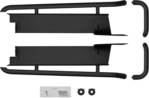 SuperATV Rock Sliders Nerf Bars Tree Kickers لعام 2015-2016 Polaris Ranger XP 570 (PRO-FIT Cab) / XP 900 | أسود | مصنوعة من أنابيب شديدة التحمل مقاس 1.75 بوصة | لمسة نهائية من مسحوق الطلاء | تركيب بمسامير in Kuwait