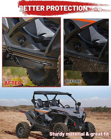 مصد جانبي StarknightMT ZForce 950 Nerf Bars Rock Sliders متوافق مع 2020-2022 CFMOTO ZForce 950 Sport/ 2022 2023 2024 ZForce 950 HO EX ملحقات خطوات جانبية من الصلب شديدة التحمل لشجرة كيكرز in Kuwait