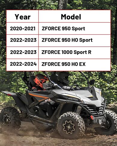 مصد جانبي StarknightMT ZForce 950 Nerf Bars Rock Sliders متوافق مع 2020-2022 CFMOTO ZForce 950 Sport/ 2022 2023 2024 ZForce 950 HO EX ملحقات خطوات جانبية من الصلب شديدة التحمل لشجرة كيكرز in Kuwait