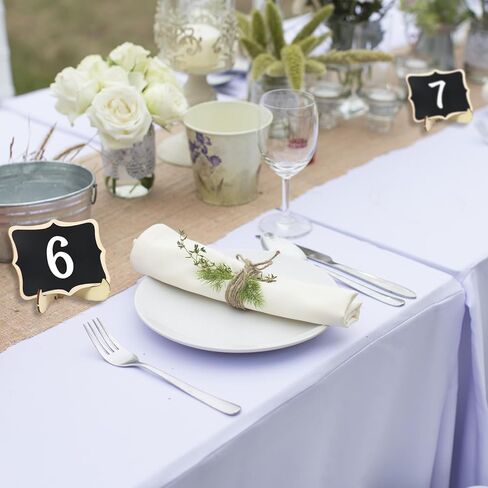 18 حزمة من لافتات السبورة الصغيرة مع حامل حامل علامات السبورة الخشبية الصغيرة مع 2 علامات طباشير سبورة طباشير مستطيلة صغيرة سبورة سوداء لملصقات الطعام وعلامات الزفاف وبطاقات مكان وديكورات الأحداث in Kuwait