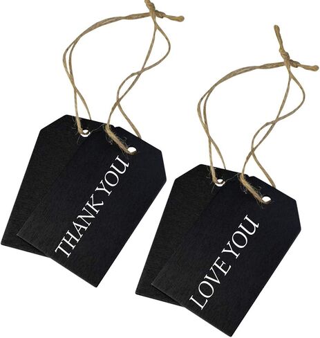 48 Pcs Chalkboard Tags, Topbuti Hanging Wooden Mini Chalkboard Signs Decorative Labels with Twine, Erasable Name Tags Price Tag Message Tags for DIY Craft Wedding Party Decor in Saudi Arabia