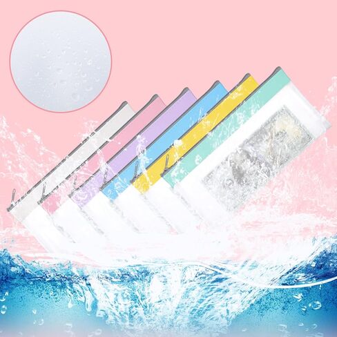 6 Pcs Money Bags with Zipper, Cash Envelopes Check Wallet Case Multi-Purpose Money Pouch Travel Clear Bank Deposit Coin Bag for School Office Supplies in Saudi Arabia