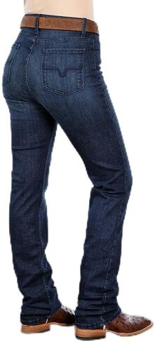 بنطلون جينز Kimes Ranch النسائي Show Stopping Sarah High Rise Slim Bootcut، قماش دينم مطاطي عالي الأداء، غسيل متوسط in Saudi Arabia