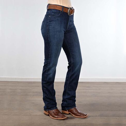 بنطلون جينز Kimes Ranch النسائي Show Stopping Sarah High Rise Slim Bootcut، قماش دينم مطاطي عالي الأداء، غسيل متوسط in Saudi Arabia