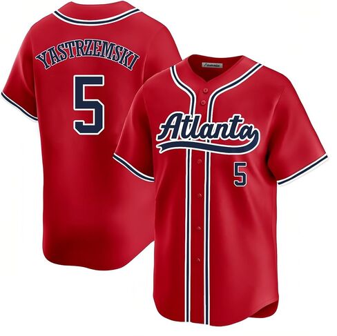 Custom Mens/Women/Youth Atlanta Baseball Stitched T-Shirt for Sports Fan in Saudi Arabia