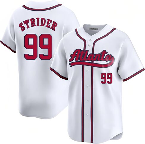 Custom Mens/Women/Youth Atlanta Baseball Stitched T-Shirt for Sports Fan in Saudi Arabia