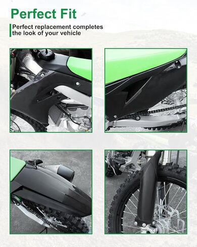 Black Full Plastic Kit for Kawasaki KX250 KX250X KX450X 2012-2022, Fairing Fender Protection Parts Kit for Kawasaki KX450 2019-2022 Accessories in Saudi Arabia