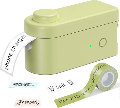 Makeid L1 Label Maker Machine with Tape - Portable & Rechargeable Label Makers Compatible with 9 12 16mm Waterproof Tape - Mini Bluetooth Labeler for Organizing Home Office School in Saudi Arabia