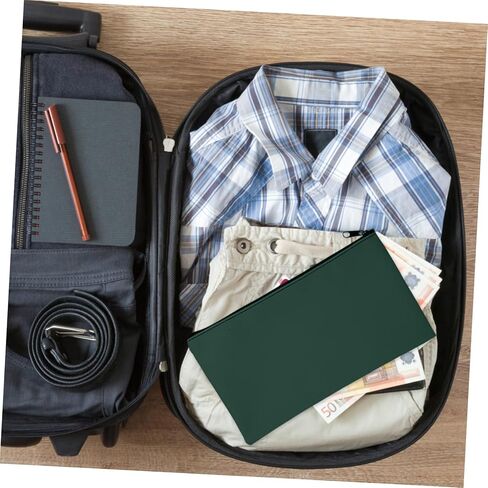 NUOBESTY 2Pcs Capacity PU Cash Bags with Zipper Organizers for Storage Receipts and Documents Easy to Carry Money Saving Envelopes in Saudi Arabia