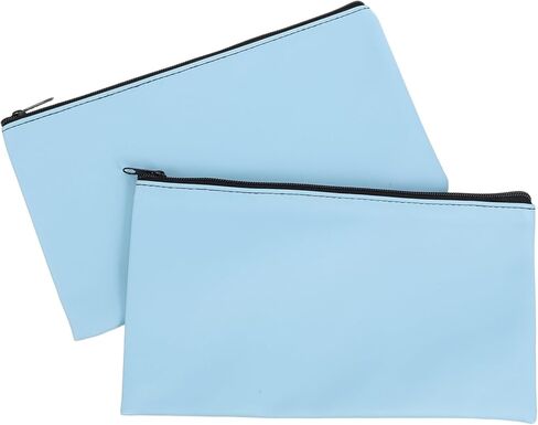 jojofuny 2pcs Cash Deposit Pouches Large Capacity Banknote Storage Bag Zipper Closure Receipt Holder for Business Daily Use in Saudi Arabia