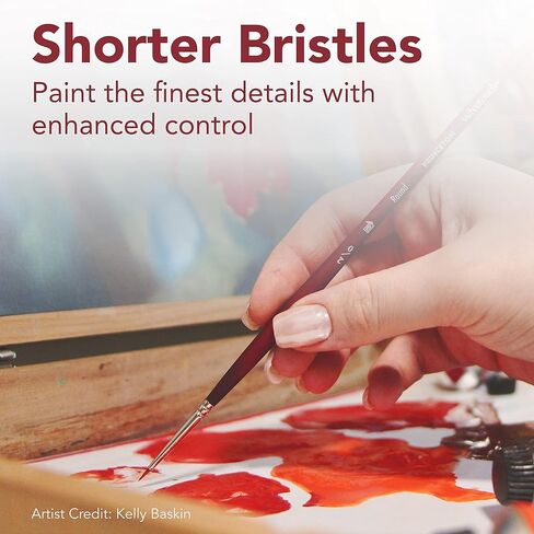 Princeton Velvetouch Artiste, Mixed-Media Brush for Acrylic, Watercolor & Oil, Series 3900 Long Handle Flat 12 (PB3900F12) in Saudi Arabia