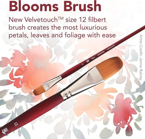 Princeton Velvetouch Artiste, Mixed-Media Brush for Acrylic, Watercolor & Oil, Series 3900 Long Handle Flat 12 (PB3900F12) in Saudi Arabia