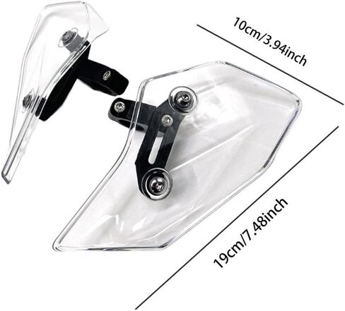 2 Pieces Motorcycle Side Wind Deflector Windscreens Motorbike Windshields Parts Premium Wind Screen Deflectors for V85TT, Clear in Saudi Arabia
