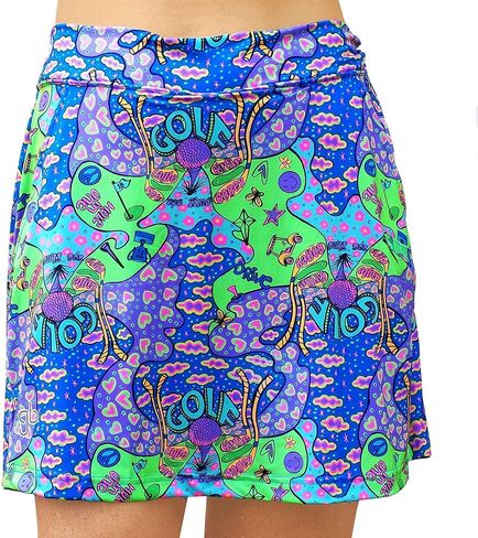Golf Bella Women’s Straight Golf Skort – Lightweight Stretch Athletic Skirt with Built-in Shorts & Pockets Groovy in Saudi Arabia