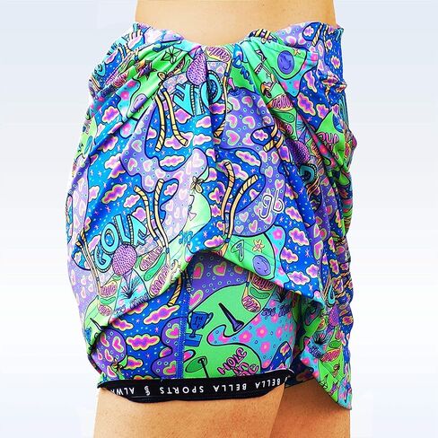 Golf Bella Women’s Straight Golf Skort – Lightweight Stretch Athletic Skirt with Built-in Shorts & Pockets Groovy in Saudi Arabia