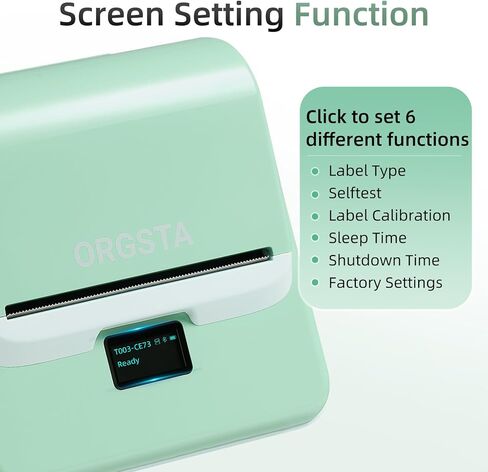 ORGSTA Label Maker with Tape, T003 Thermal Label Maker, 3.15 Inch Bluetooth Label Printer Compatible with Phone & PC, Sticker Printer Barcode Thermal Maker for Small Business, Home, School in Saudi Arabia