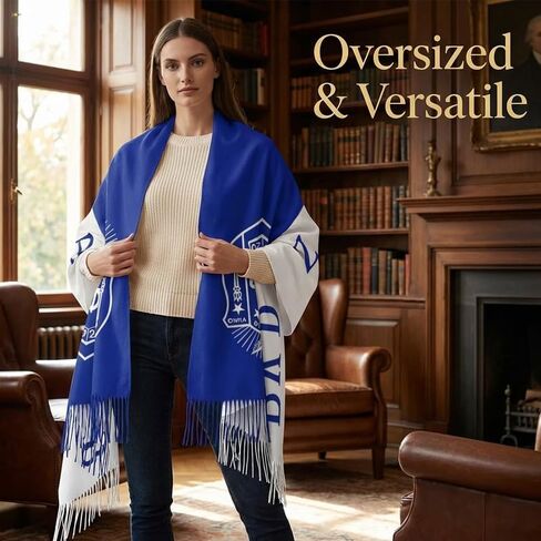 ΖΦΒ Sorority Gifts for Women,1920 Scarf Sorority Gifts,Winter Long Large Shawl Warm With Tassel Edge,Classic Soft Fringed Scarf Long Wrap Sorority Paraphernalia(77 X 28 Inch) in Kuwait