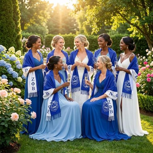 ΖΦΒ Sorority Gifts for Women,1920 Scarf Sorority Gifts,Winter Long Large Shawl Warm With Tassel Edge,Classic Soft Fringed Scarf Long Wrap Sorority Paraphernalia(77 X 28 Inch) in Kuwait