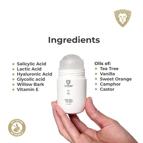 Leovard- Men & Women Razor Bump and Ingrown Hairs Serum - After Your Shave Solution Roll-On for Ingrown Hairs, Razor Bumps, Irritation, Blemishes and Discoloration in Saudi Arabia