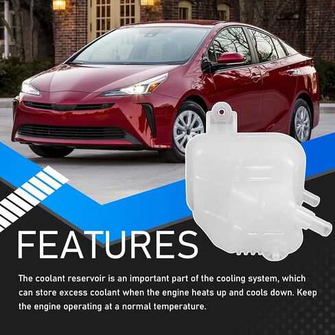 Engine Radiator Coolant Overflow Recovery Reservoir Tank with Cap Compatible with 2016-2022 Toyota Corolla Prius C-HR Prius Prime Lexus UX200 UX250h Replaces TO3014140 TO3014139 164A237012 in Saudi Arabia