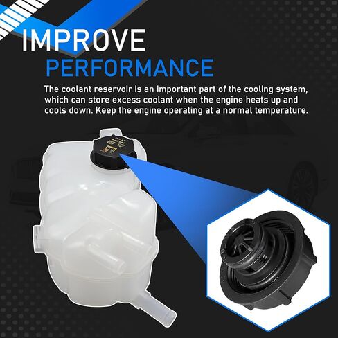 603-316 Engine Radiator Overflow Coolant Reservoir Tank with Cap Compatible with 2013-2020 Ford Fusion Lincoln MKZ Replaces DG9Z-8A080-A HG9Z-8A080-B DG9Z-8100-A DG9Z8A080A HG9Z8A080B in Saudi Arabia