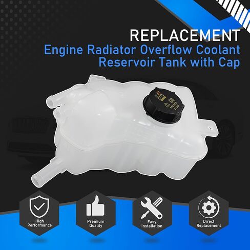 603-316 Engine Radiator Overflow Coolant Reservoir Tank with Cap Compatible with 2013-2020 Ford Fusion Lincoln MKZ Replaces DG9Z-8A080-A HG9Z-8A080-B DG9Z-8100-A DG9Z8A080A HG9Z8A080B in Saudi Arabia