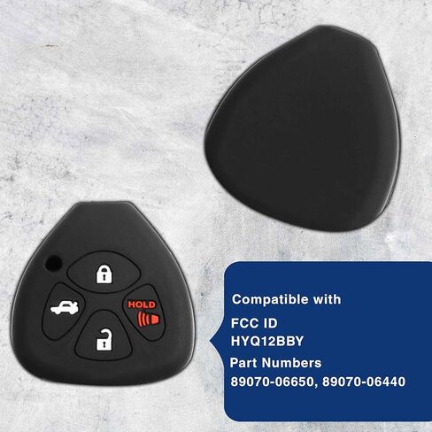 KeyGuardz Keyless Entry Remote Car Key Fob Outer Shell Cover Soft Rubber Protective Case for Toyota Scion HYQ12BBY in Kuwait