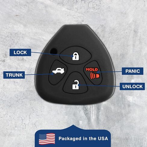 KeyGuardz Keyless Entry Remote Car Key Fob Outer Shell Cover Soft Rubber Protective Case for Toyota Scion HYQ12BBY in Kuwait