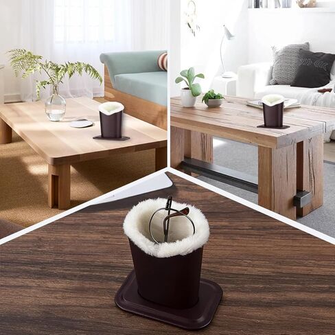 Eyeglasses Holder Stand with Plush Lining, Leather Storage Case for Desk, Nightstand, Office in Saudi Arabia