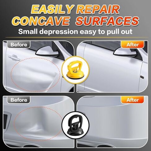 سيارة دنت بولير 3 حزمة دنت بولير مجموعة إزالة دنت السيارة القوية شفط كأس دنت بولير لإصلاح دنت السيارة أداة إزالة دنت لجسم السيارة، رفع البلاط، الأشياء المتحركة، الشاشة (أصفر + أسود) in Kuwait